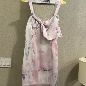 Elegant Tie-Dye Mini Dress